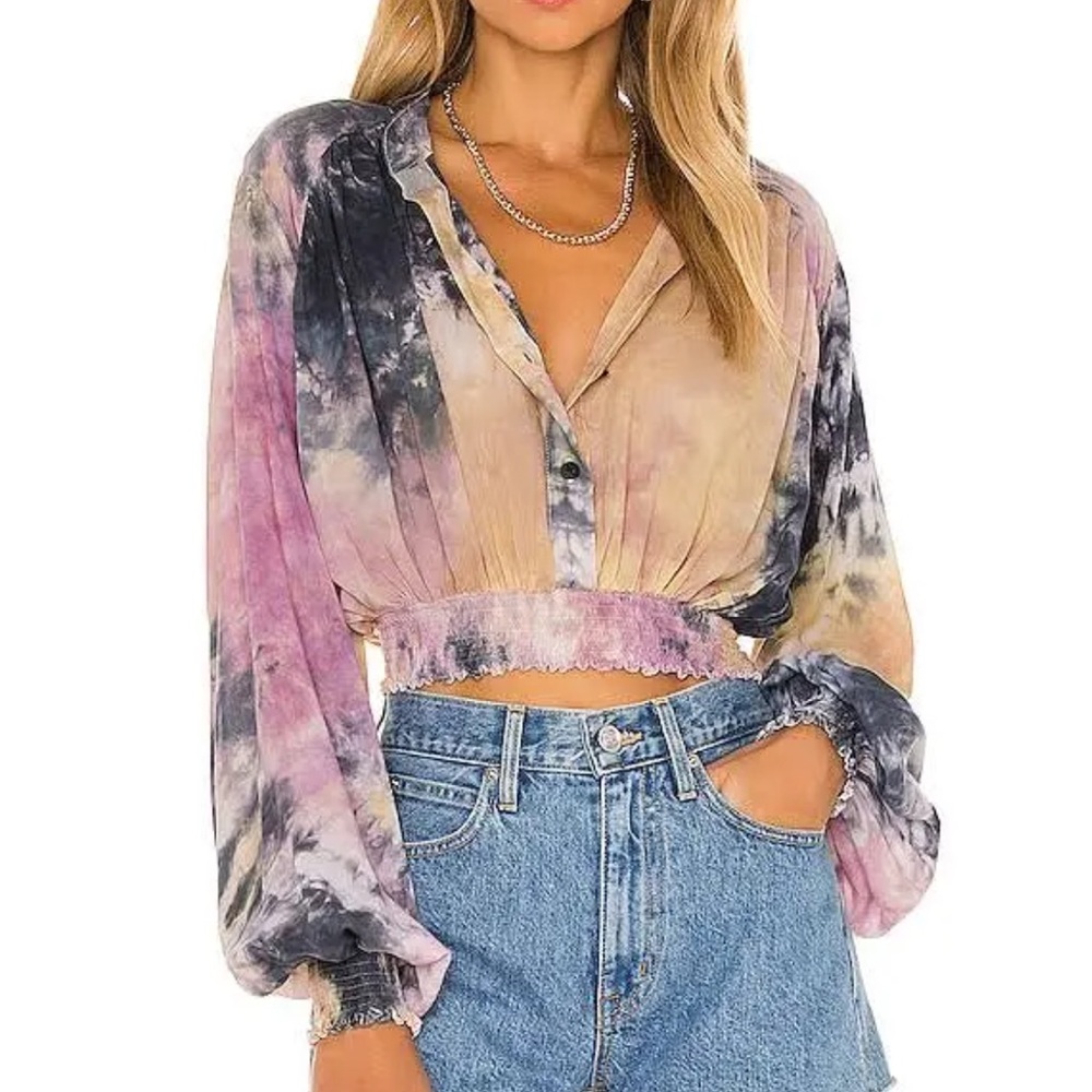 SWF Billow Sleeve Crop Top in Wylde